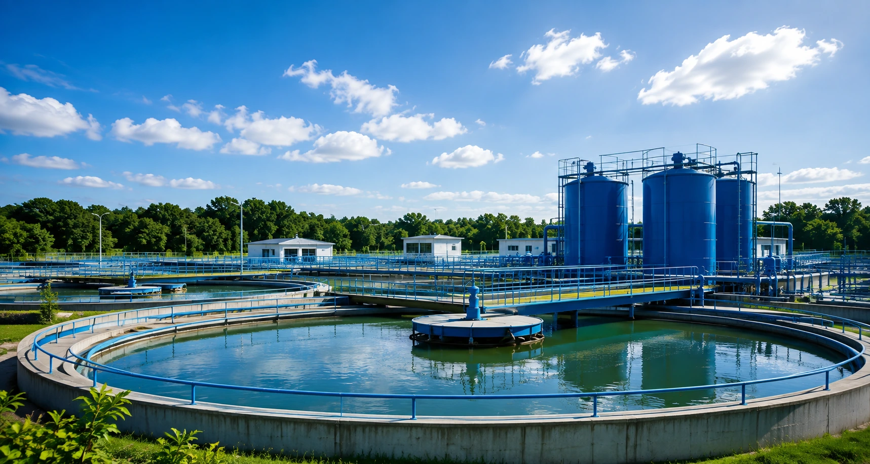 Industrial water treatment plant